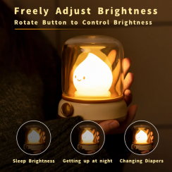 3 Pks USB Rechargeable Timable LED Night Light