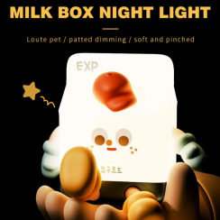 15 Pks Cute Rechargeable Timed Milk Carton Night Lamp