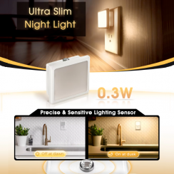 40 Pks Square LED Mini Wall Plug Night Light