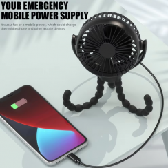 6 Pks Portable Mini Desk Table Fan with Flexible Tripod