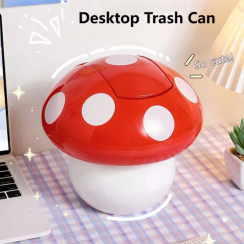 15 Pks Mushroom Shape Desktop Trash Can