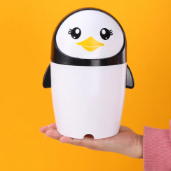 30 Pks Cute Penguin Plastic Desktop Trash Bin